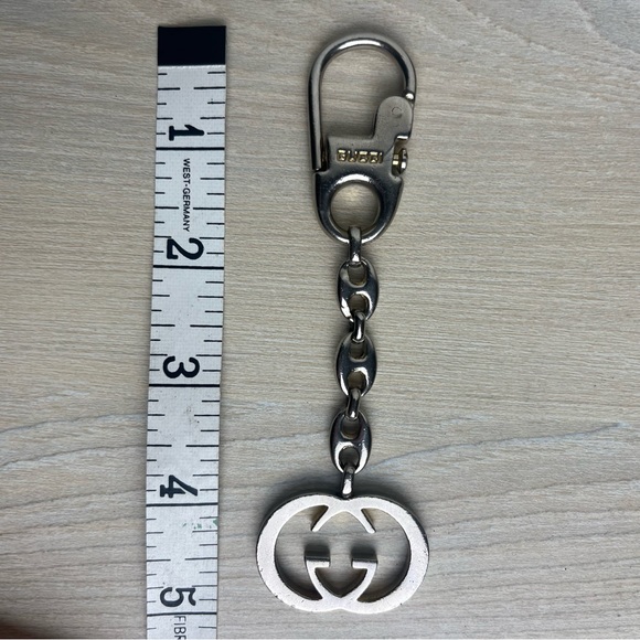Gucci Vintage Interlocking G Keychain Silver Tone 5” - Picture 5 of 8